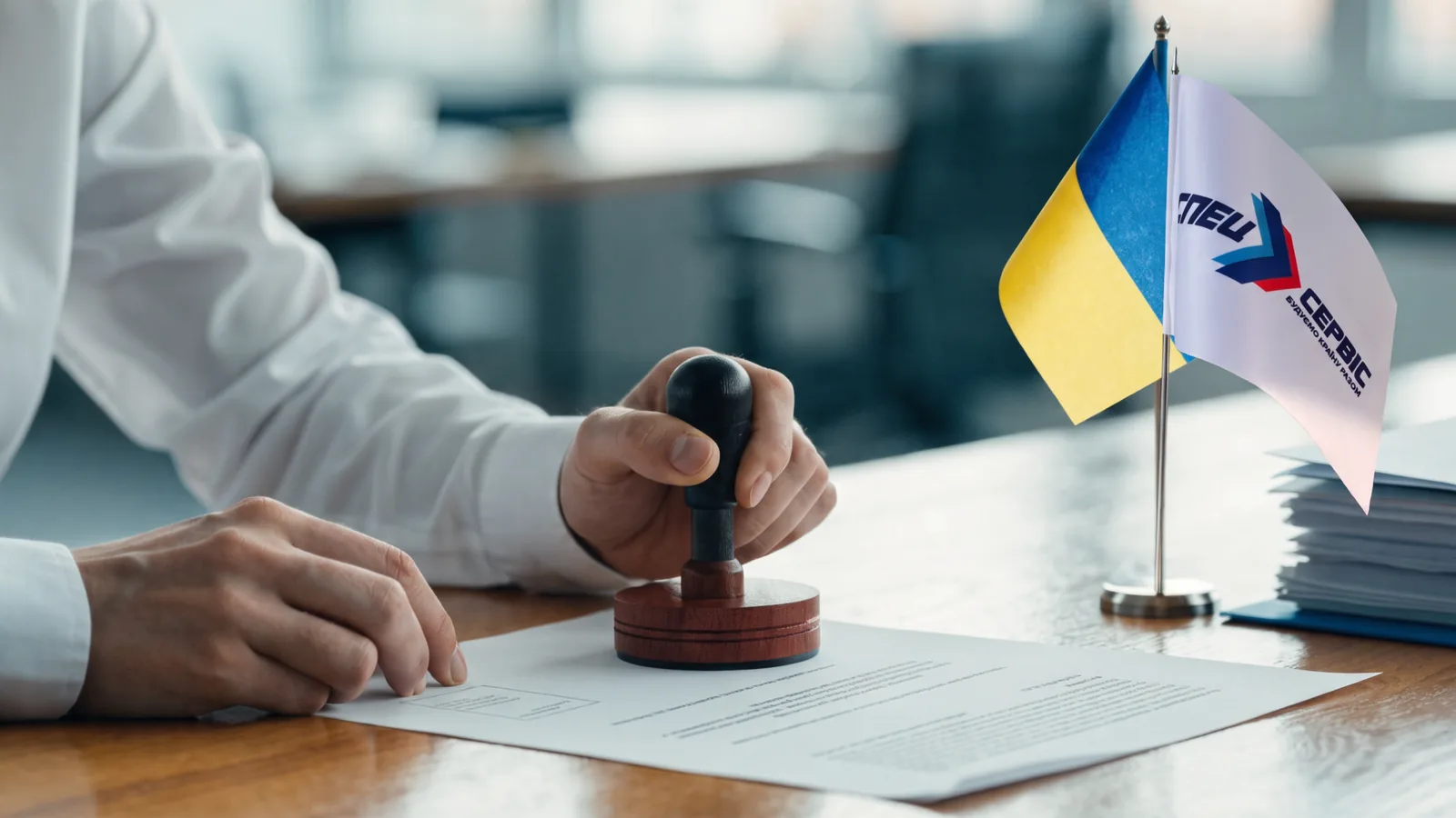 Оформлення бронювання військовозобов'язаних у 2026 році — офіційна печатка на документі